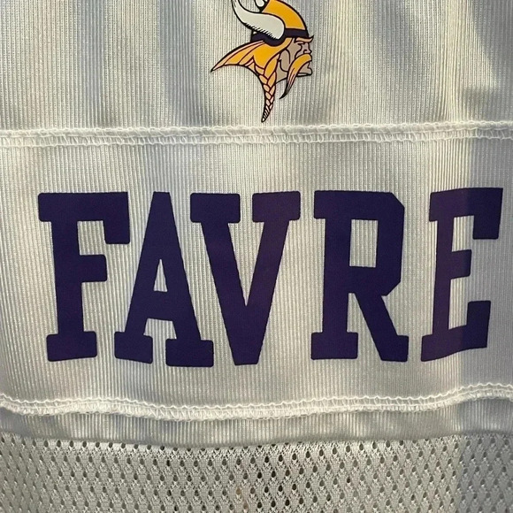 Reebok Brett Favre #4 Vikings Jersey NFL Authentic On Field Sz: Youth L (14-16) - Picture 4 of 7